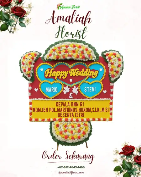 Papan Bunga Pernikahan Gambor